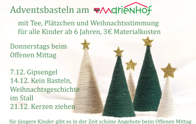 Adventsbasteln für Kinder 21.12.